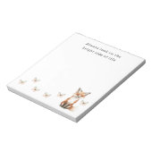 Bloc-note Cute Happy Fox Bright Side Butterflies   (Tourné)