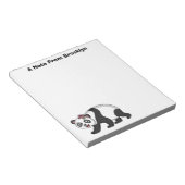Bloc-note Cute happy panda bear with flower cartoon (Incliné)