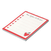 Bloc-note Cute Heart Apple Teacher To Do List Valentine Gift (Tourné)