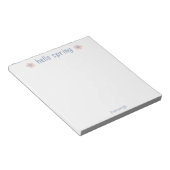 Bloc-note Cute Hello Spring Floral Custom Monogramme (Incliné)