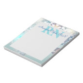 Bloc-note Cute Ice Blue Snowflake Nom personnalisé RN Nurse (Tourné)