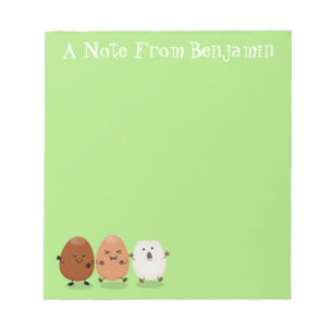 Bloc-note Cute kawaii oeufs humoristique dessin animé
