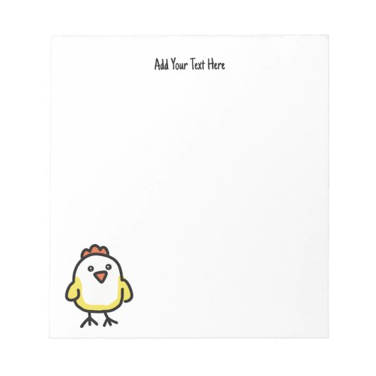 Bloc-note Cute Kawaii poulet au poulet (Devant)