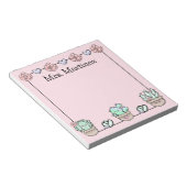 Bloc-note Cute Kawaii Succulents Personnalisés (Incliné)