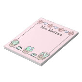 Bloc-note Cute Kawaii Succulents Personnalisés (Tourné)