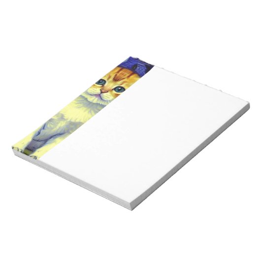 Bloc-note Cute Kitten Starry Night Van Gogh (Tourné)