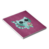 Bloc-note Cute Kitty Chat avec Kawaii Cupcake (Incliné)