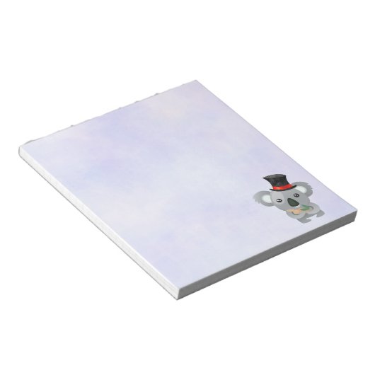 Bloc-note Cute Koala dans un chapeau noir (Incliné)