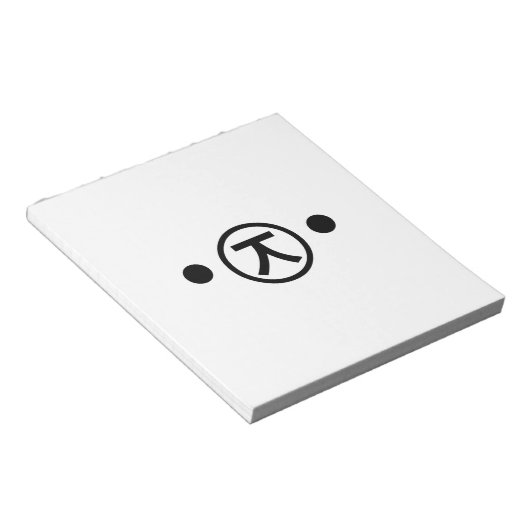 Bloc-note Cute Kuma Bear Kaomoji Emoticon japonais Texte Art (Incliné)