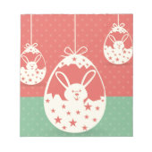 Bloc-note Cute lapin de Pâques rétro et oeuf de Pâques (Devant)