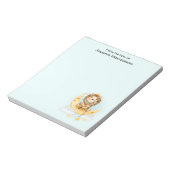 Bloc-note Cute Lion Fishing on the Moon Watercolor (Tourné)