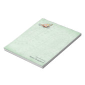 Bloc-note Cute Little Whimsical Bird Paisley Green Custom (Tourné)