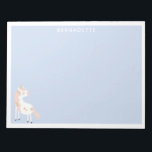 Bloc-note Cute Magique Unicorn Pastel Rose Purple Gold Nom<br><div class="desc">Ce mignon bloc-notes comporte une illustration de licorne douce en blanc et rose sur un arrière - plan pastel periwinkle. Personnalisez-le avec votre nom. Super idée cadeau.</div>