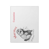 Bloc-note Cute Marmot Animal Thunder_Cove (Tourné)