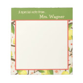 Bloc-note Cute Mélon Mélon Enseignant Jaune et Vert Personna (Devant)