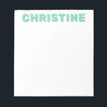Bloc-note Cute moderne Turquoise Kelly Green Kids Enseignant<br><div class="desc">Moderne classique Cute Turquoise et Kelly Typographie Verte Retro Kids Teacher Bloc-notes</div>
