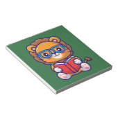 Bloc-note Cute Nerd Lion Reading a Book (Incliné)