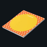Bloc-note Cute Orange Daisy Fête des mariées Nom personnalis<br><div class="desc">Cute Vintage Fête des mariées de marguerites orange Nom personnalisé Bloc-notes</div>