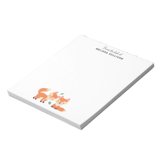 Bloc-note Cute Orange Foxes Graphic Illustration (Tourné)