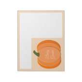 Bloc-note Cute Orange Genre Neutre Citrouille Personnalisé (Tourné)