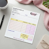 Bloc-note Cute Order Receipts | Small Business Name Invoice