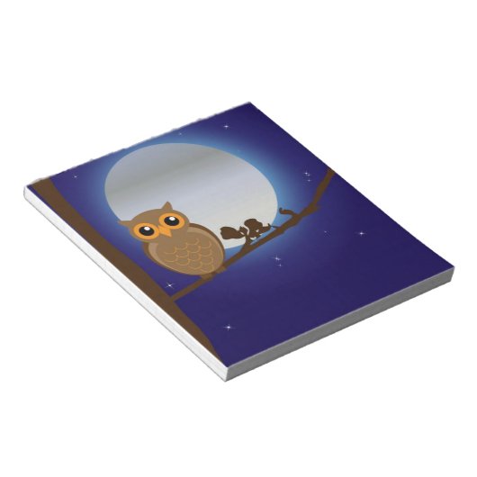 Bloc-note Cute Owl By the Moonlight (Incliné)