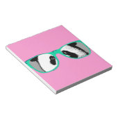 Bloc-note Cute Panda Bear dans les lunettes Funny tendance p (Incliné)