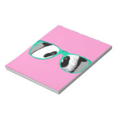 Bloc-note Cute Panda Bear dans les lunettes Funny tendance p (Tourné)