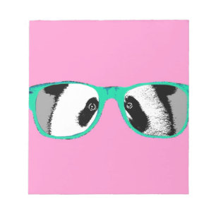 Bloc-note Cute Panda Bear dans les lunettes Funny tendance p