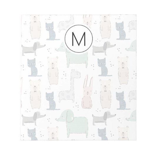 Bloc-note Cute Pastel Baby Motif animal (Devant)
