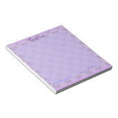Bloc-note Cute Pastel Chic Lavande Personnalisée (Incliné)