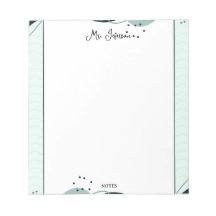Cute Pastel Frame Teacher Notepad