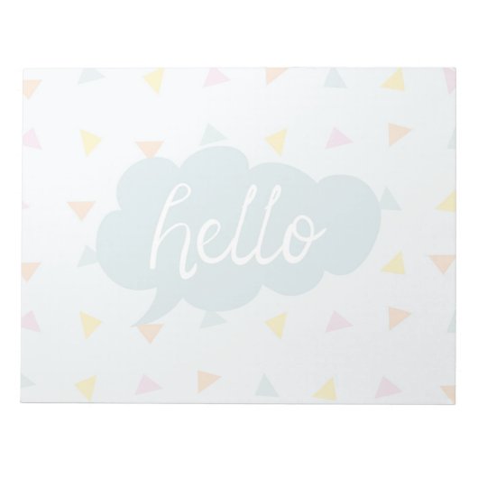 Bloc-note Cute Pastel Hello (Devant)
