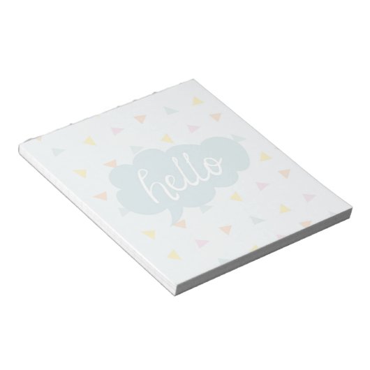 Bloc-note Cute Pastel Hello (Incliné)