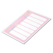 Bloc-note Cute Pastel Pink Confetti Planificateur hebdomadai (Incliné)