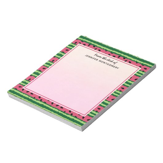 Bloc-note Cute pastèque Motif rose et vert (Tourné)