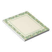 Bloc-note Cute Personalised Green Floral Botanical Note List (Incliné)