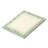 Bloc-note Cute Personalised Green Floral Botanical Note List (Tourné)