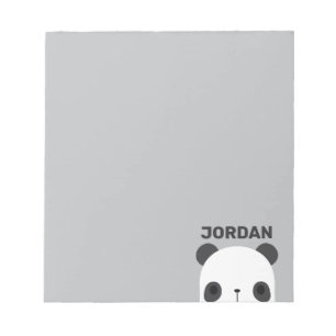 Bloc-note Cute petit ours Panda avec nom personnalisé