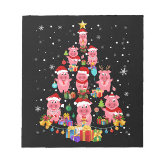 Bloc-note Cute Pig Christmas Tree With Ornament Xmas Merry P