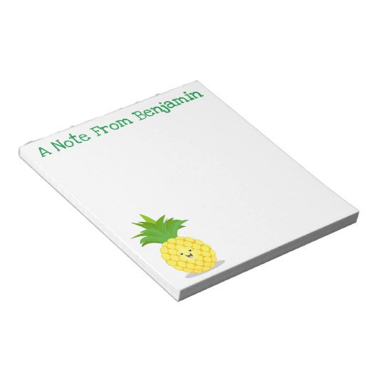 Bloc-note Cute pineapple cartoon illustration (Incliné)