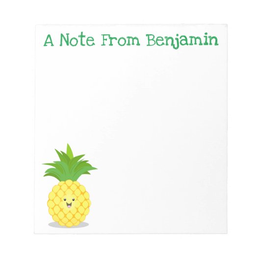 Bloc-note Cute pineapple cartoon illustration (Devant)