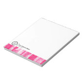 Bloc-note Cute Pink Art personnalisable Logo d'entreprise Sw (Tourné)