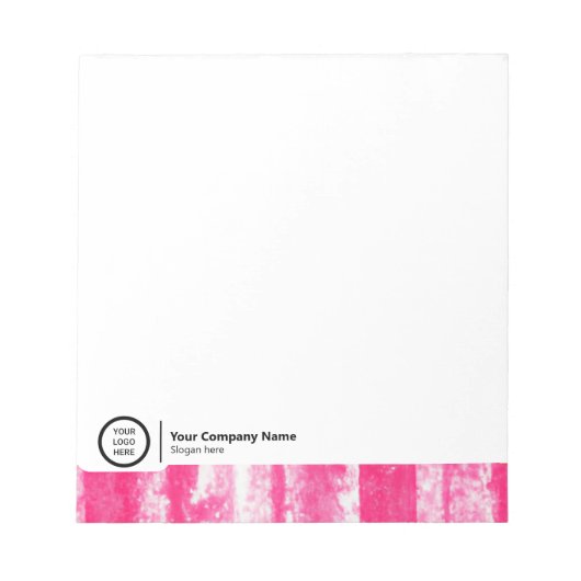 Bloc-note Cute Pink Art personnalisable Logo d'entreprise Sw (Devant)