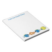 Bloc-note Cute poisson tropical personnalisé (Incliné)