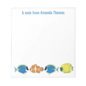 Bloc-note Cute poisson tropical personnalisé (Devant)