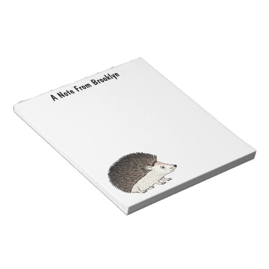 Bloc-note Cute prickly hedgehog cartoon (Incliné)