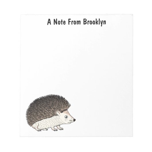 Bloc-note Cute prickly hedgehog cartoon (Devant)