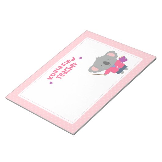 Bloc-note Cute Pun Koalafied Qualifié Ours Koala Enseignant (Incliné)