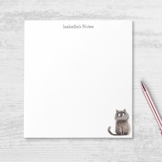 Bloc-note Cute Quirky Cat Personalized